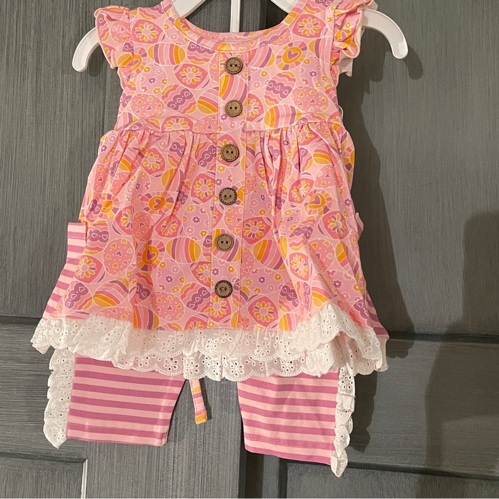 6-12 Months NWT CHEEKY PLUM CORA BUNNY TRAIL PLAYSET EASTER EGGS Purple Pink set